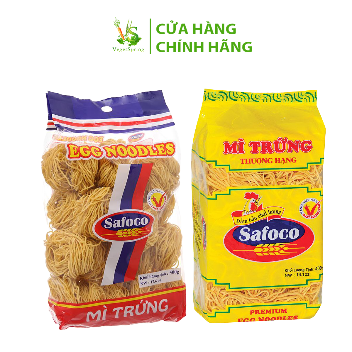 Mì Trứng Khô Safoco 400g/500g