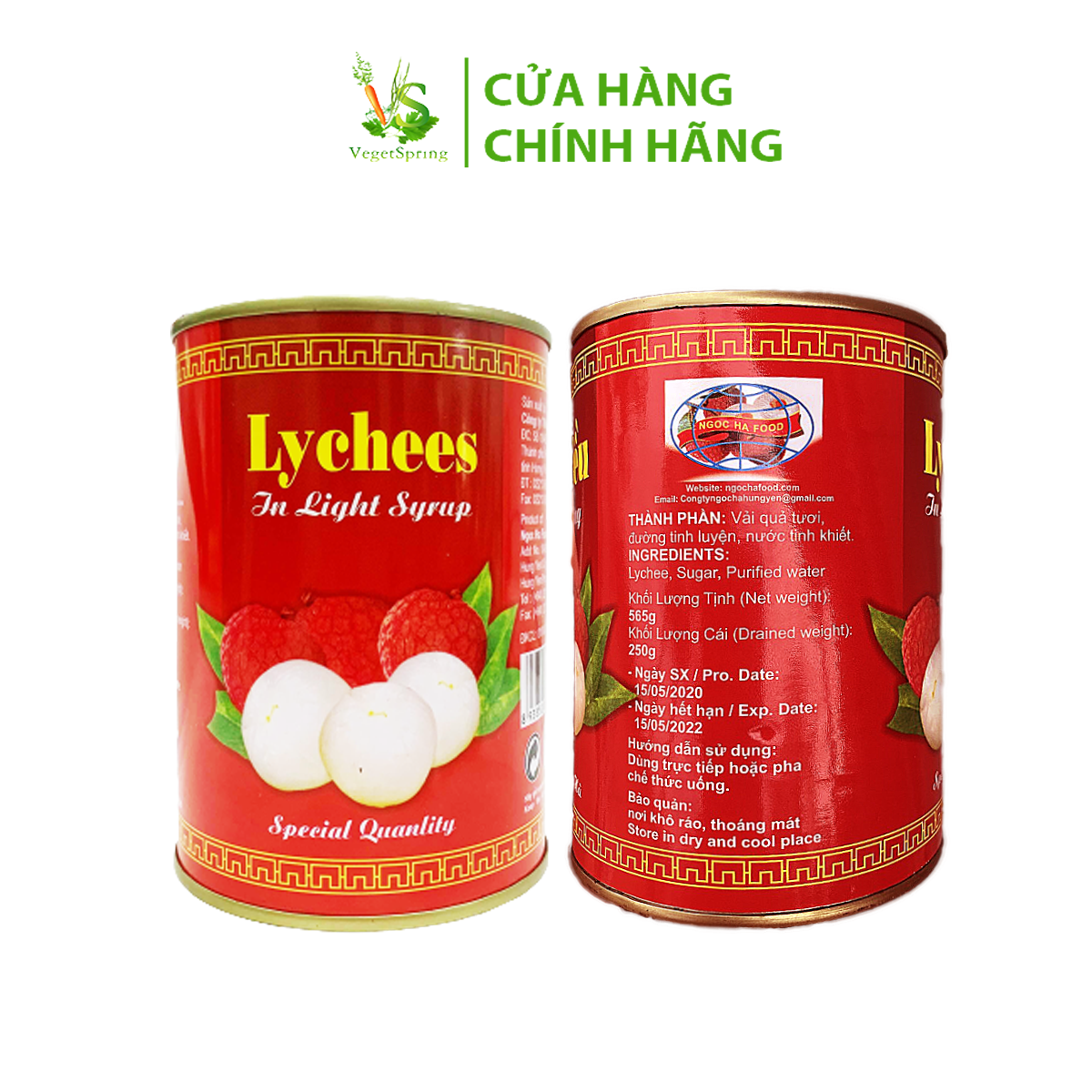 Vải Thiều Nước Đường Thanh Hà 565g